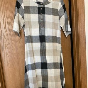 ROOLEE plaid midi dress